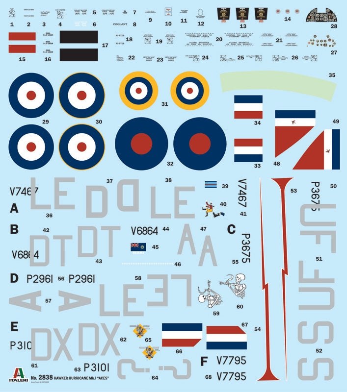 Italeri 2838 Hurricane Mk.I Aces 1/48 – immagine 8