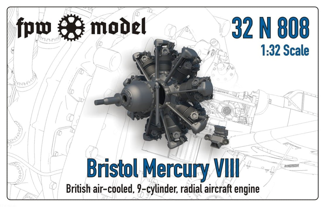 Maquette FPW 32N808 Bristol Mercury VIII (Complète) 1/32