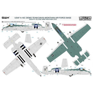 Great Wall Hobby S7211 USAF A-10C Demo Team DAVIS-MONTHAN Air Force Base 2020 Limited Edition 1/72
