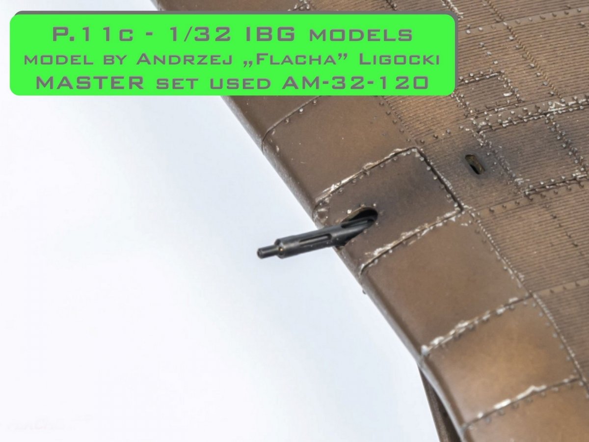 Master AM-32-120 PZL P.11c - detail set - wz. 33 rifle barrels, sights and Venturi nozzle (for IBG model) 1/32 – obrázek 6
