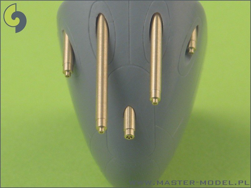 Master AM-48-023 P-38 Lightning late type armament (.50 cal Brownings with covered cooling jackets, 20mm cannon tips) 1/48 – image 3