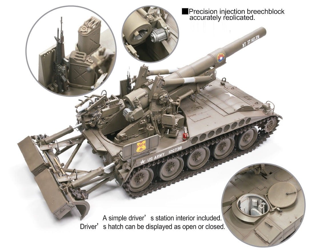 AFV Club 35337 ROCA M110A2 203mm howitzer 1/35 – image 3