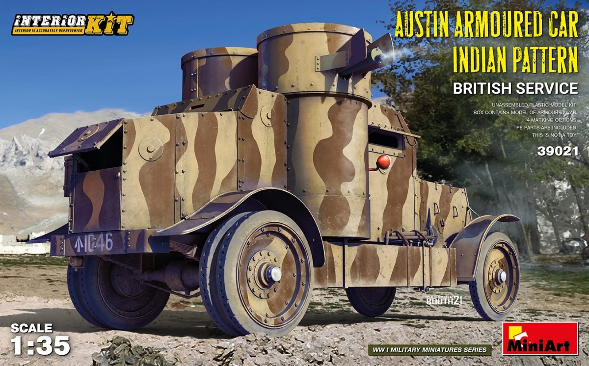 Miniart 39021 AUSTIN ARMORED CAR INDIAN PATTERN. BRITISH SERVICE. INTERIOR KIT 1/35