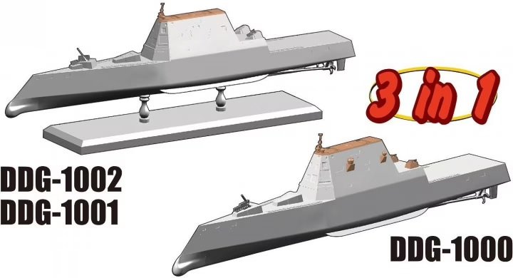 Dragon 7148 USS Zumwalt/Michael Monsoor/Lyndon B. Johnson 1/700 – obrázek 2