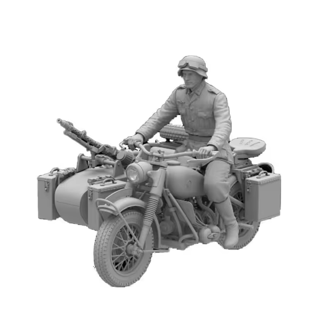 Freedom 16005SP R75 with Sidecar WWII German Motorcycle + Rider Figure 1/16 – Bild 2