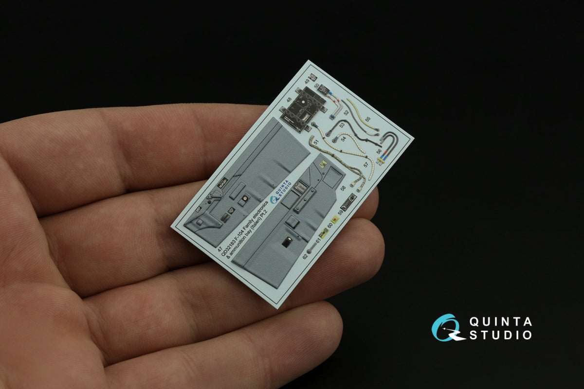 Quinta Studio QD32180 F-104S 3D-Printed colored Interior on decal paper (Italeri) 1/32 – obrázek 6