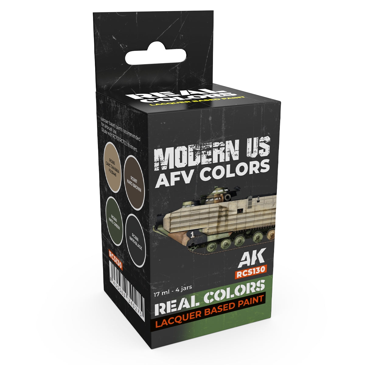 AK Interactive RCS130 Couleurs modernes des véhicules blindés de l'armée américaine 4x17ml