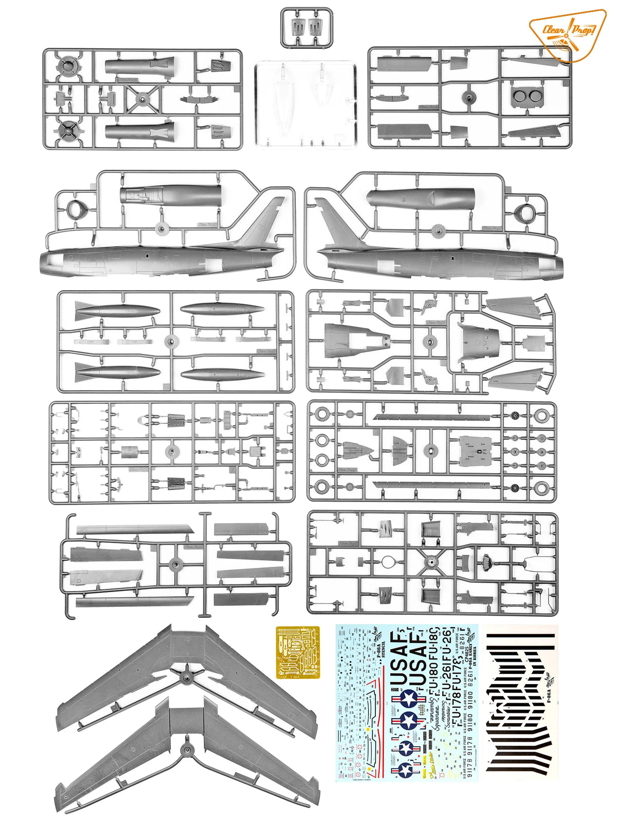 Clear Prop! CP4825 North American F-86 A Sabre in Korea Early Variants (Advanced Kit) 1/48 – imagen 28