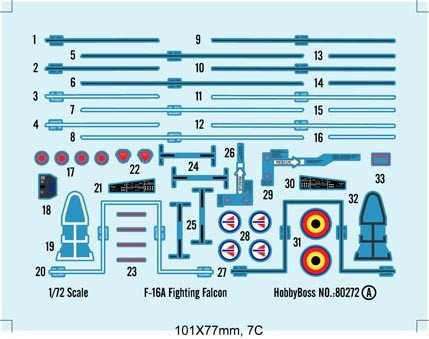 Hobby Boss 80272 F-16A Fighting Falcon 1/72 – Bild 3