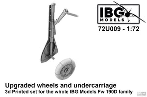 IBG 72U009 Upgraded Wheels and Undercarriage for Fw 190D (3d printed set) 1/72