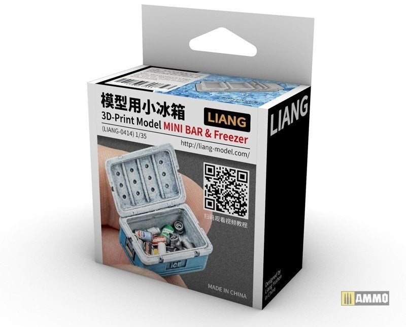 Liang 0414 3D-Print Model Mini Bar &amp;amp; Freezer 1/35