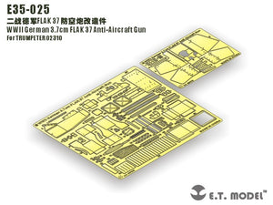 ET Model E35-025 Canon antiaérien allemand FLAK 37 de 3,7 cm de la Seconde Guerre mondiale (Pour TRUMPETER 02310) (1/35)