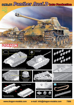 Dragon 7506 Panther Ausf.D Late Production 1/72 – image 3