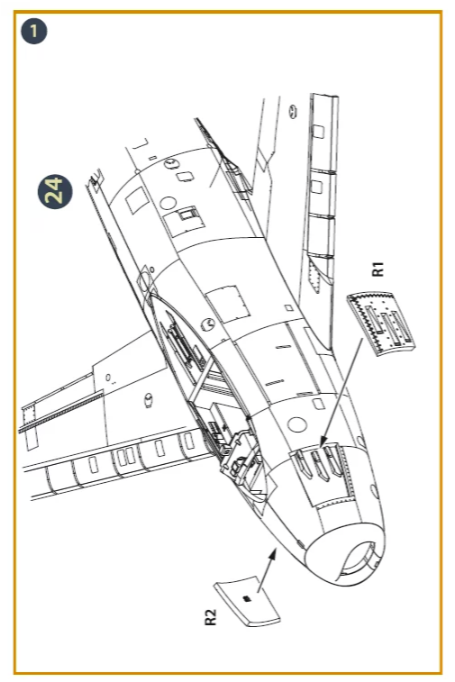 Clear Prop! CPA48057 F-86A gun port (open) for CP kits 1/48 – imagen 3