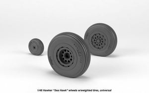 Armory Models AW48415 Hawker Sea Hawk wheels w/ weighted tires 1/48 – image 3