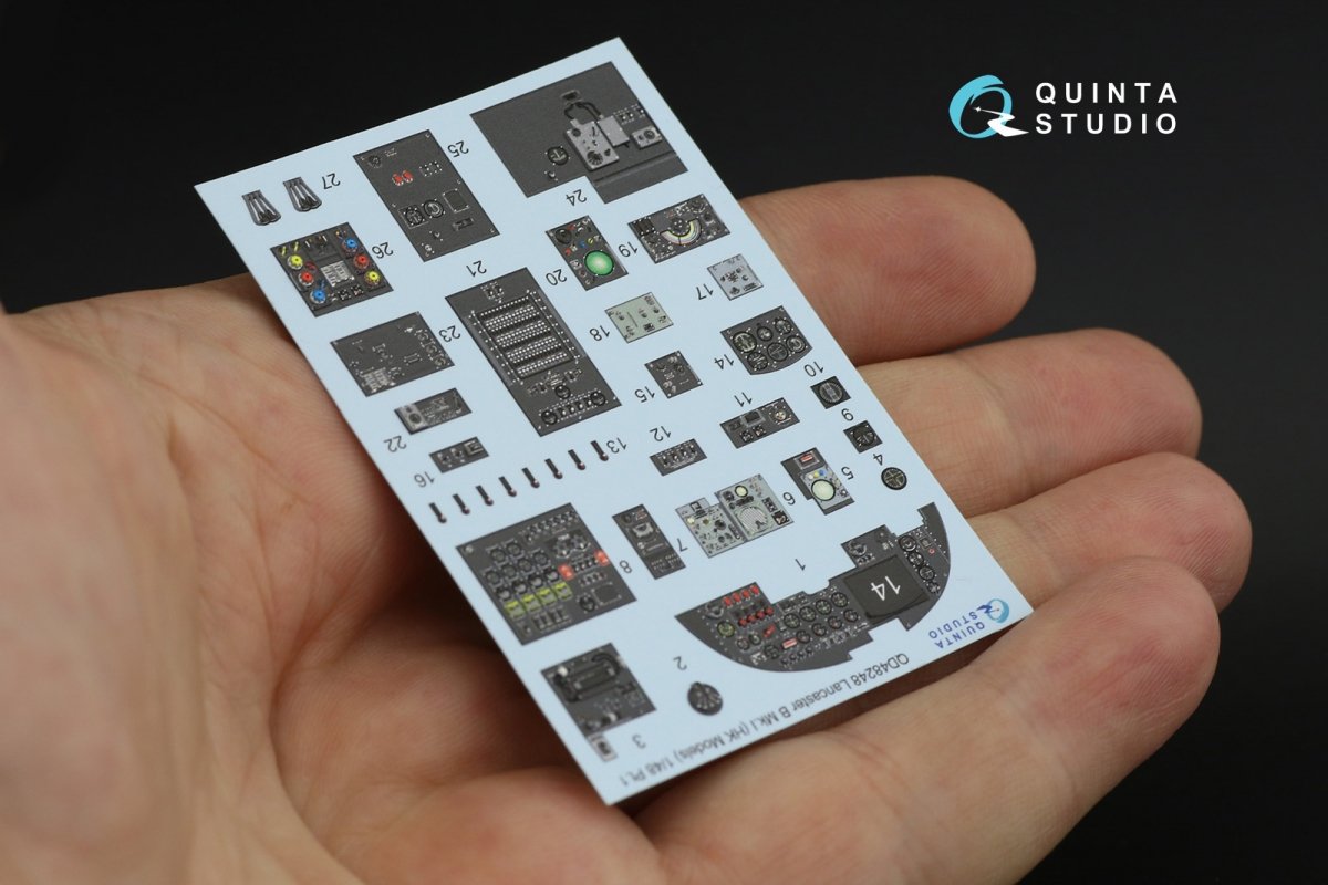Quinta Studio QD48248 Lancaster B Mk.I 3D-Printed &amp;amp; colored Interior on decal paper (HK Models) 1/48 – imagen 12