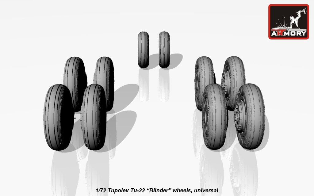Armory Models AW72043 Tupolev Tu-22 Blinder wheels 1/72 – obrázek 5