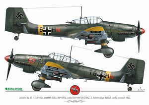 Exito ED48004 DECALS Luftwaffe Ground Attackers vol.1 - Ju 87 D-3, Hs 129, Fw 190F-8 1/48 – image 3