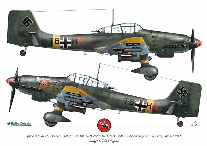 Exito ED48004 DECALS Luftwaffe Ground Attackers vol.1 - Ju 87 D-3, Hs 129, Fw 190F-8 1/48 – image 3