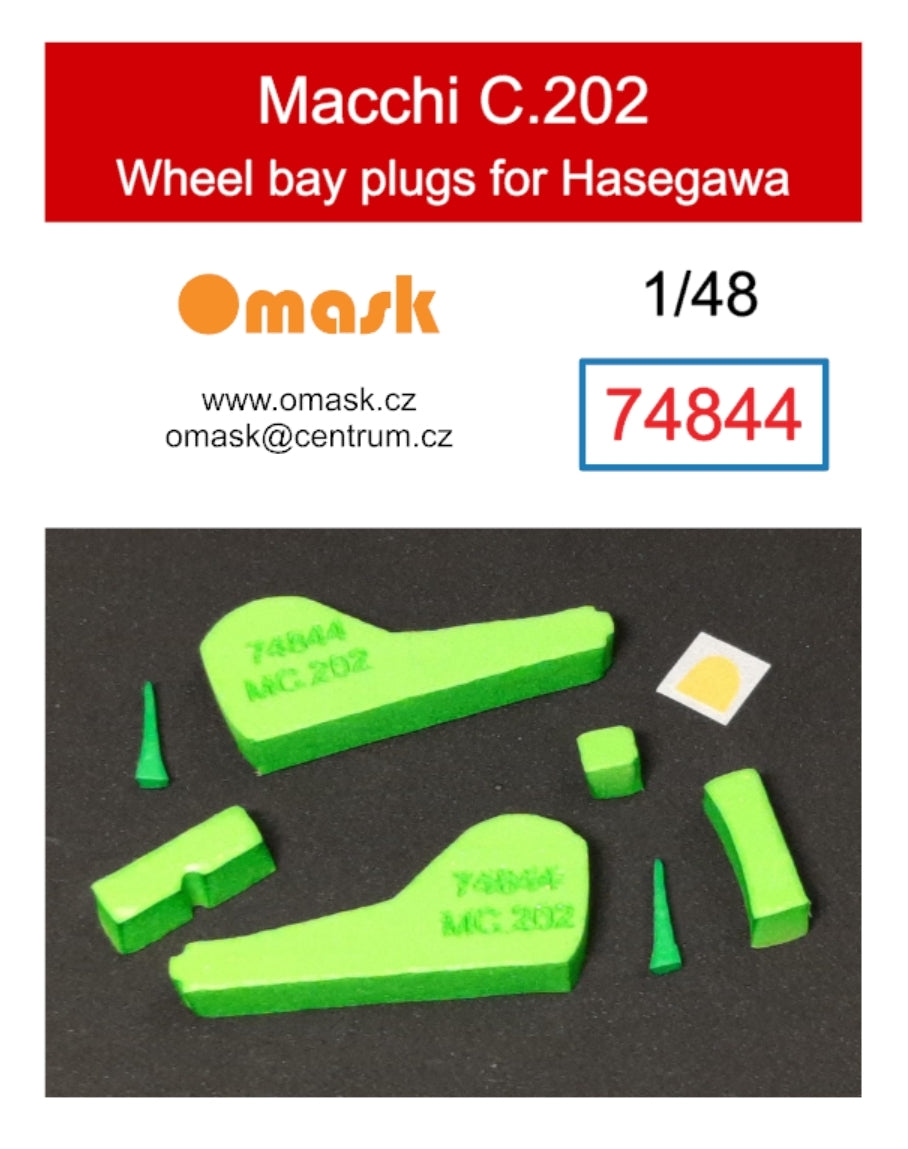 Omask 74844 Macchi C.202 wheel bay plugs (for Hasegawa) 1/48