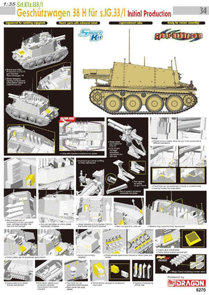 Cyber Hobby 6270 Sd.Kfz.138/1 Geschutzwagen 38 H fur s.IG.33/1 Initial Production 1/35 – image 2