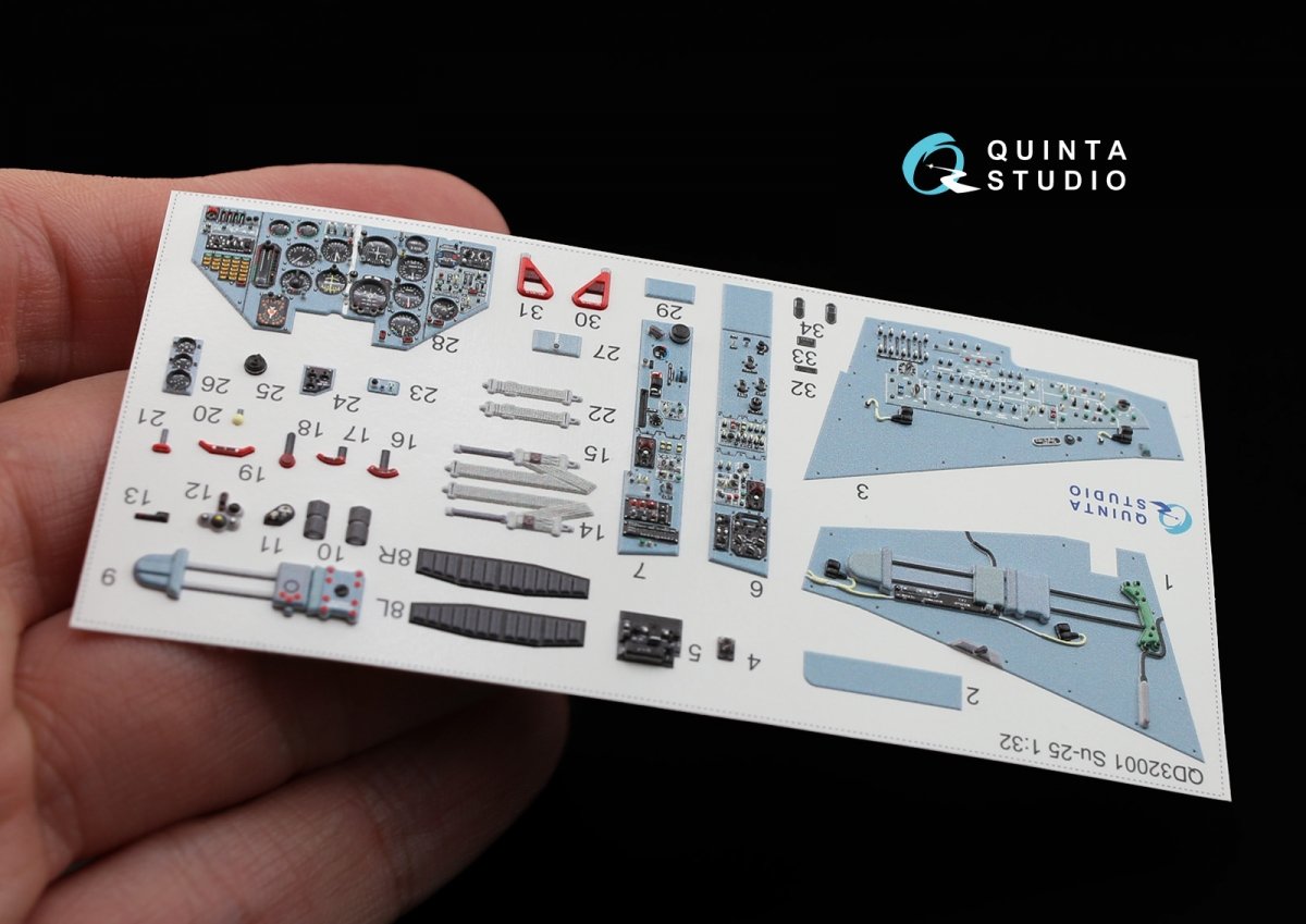 Quinta Studio QD32001 Su-25 3D-Printed &amp;amp; colored Interior on decal paper (for Trumpeter kit) 1/32 – Bild 4