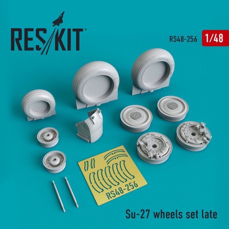 RESKIT RS48-0256 Jeu de roues Su-27 Version tardive 1/48 