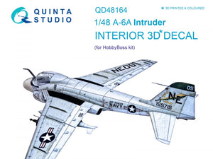 Quinta Studio QD48164 A-6A Intruder 3D-Printed &amp;amp; colored Interior on decal paper (for HobbyBoss kit) 1/48