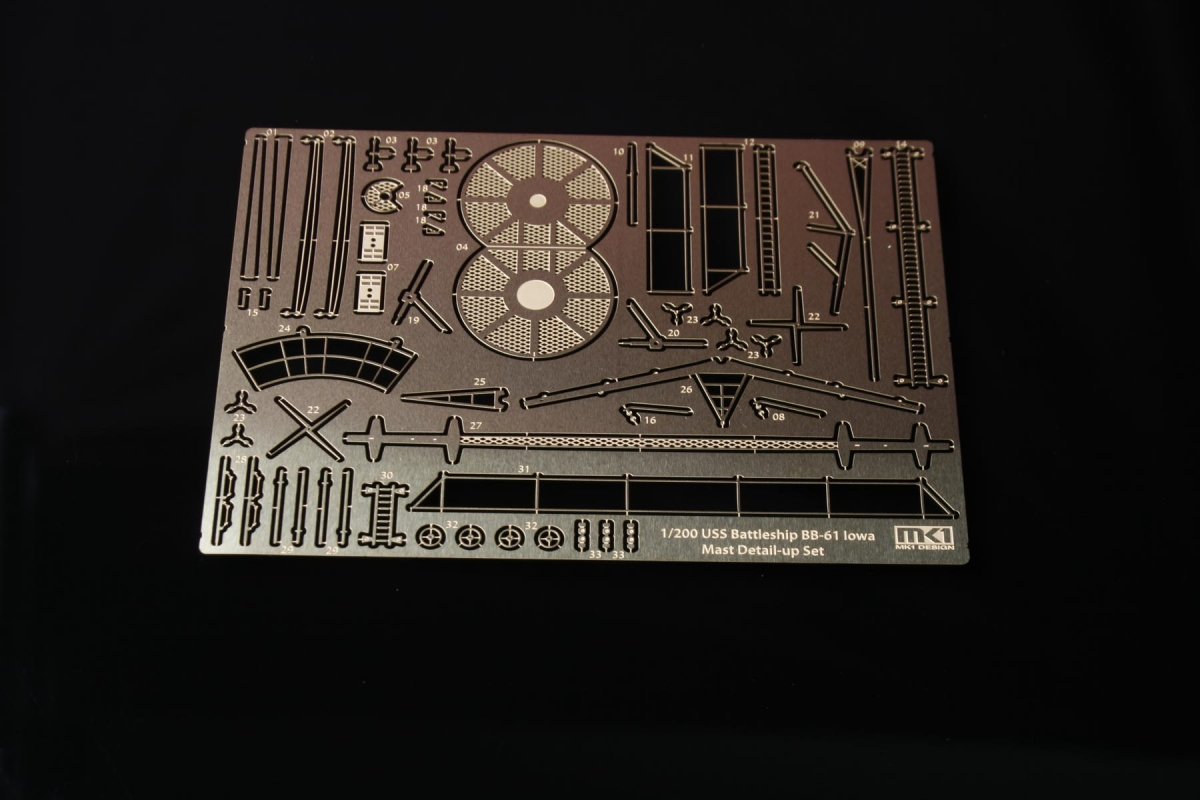 MK1 Design MS-20007 USS IOWA MAST DETAIL-UP SET 1/200 – Bild 2