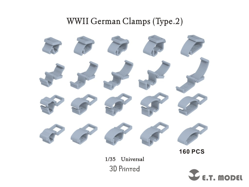 ET Model P35-278 WWII German Clamps (Type.2) 1/35