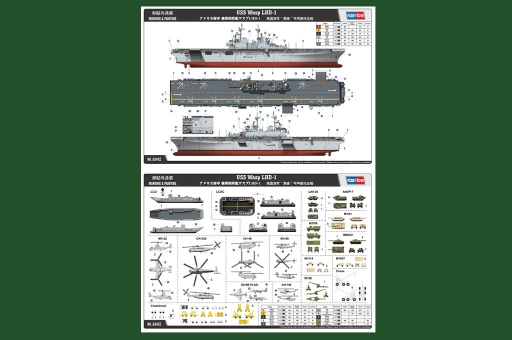 Hobby Boss 83402 USS Wasp LHD-1 1/700 – image 3
