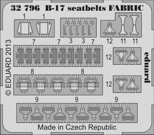 Eduard 32796 B-17 seatbelts FABRIC 1/32 HK Models – image 2