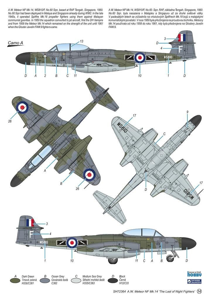 Special Hobby 72364 AW Meteor NF Mk.14 &amp;#39;The Last of Night Fighters&amp;#39; 1/72 – imagen 4