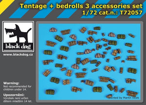 Black Dog T72057 Tentage plus bedrolls 3 accessories set 1/72 – obrázek 3