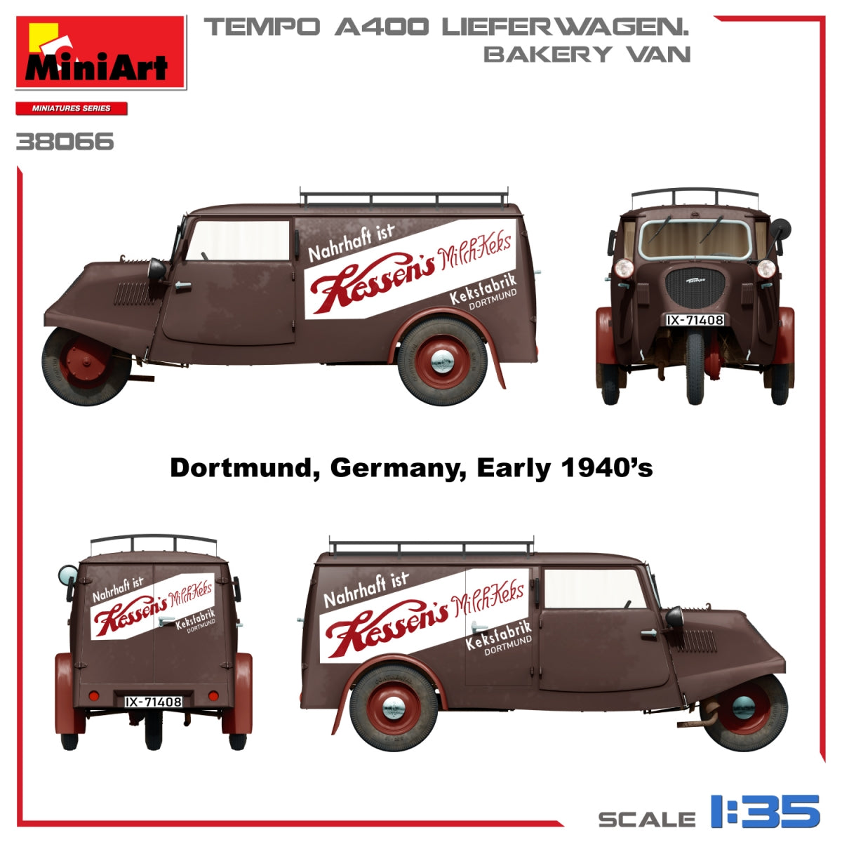 MiniArt 38066 TEMPO A400 LIEFERWAGEN. BAKERY VAN 1/35 – image 4