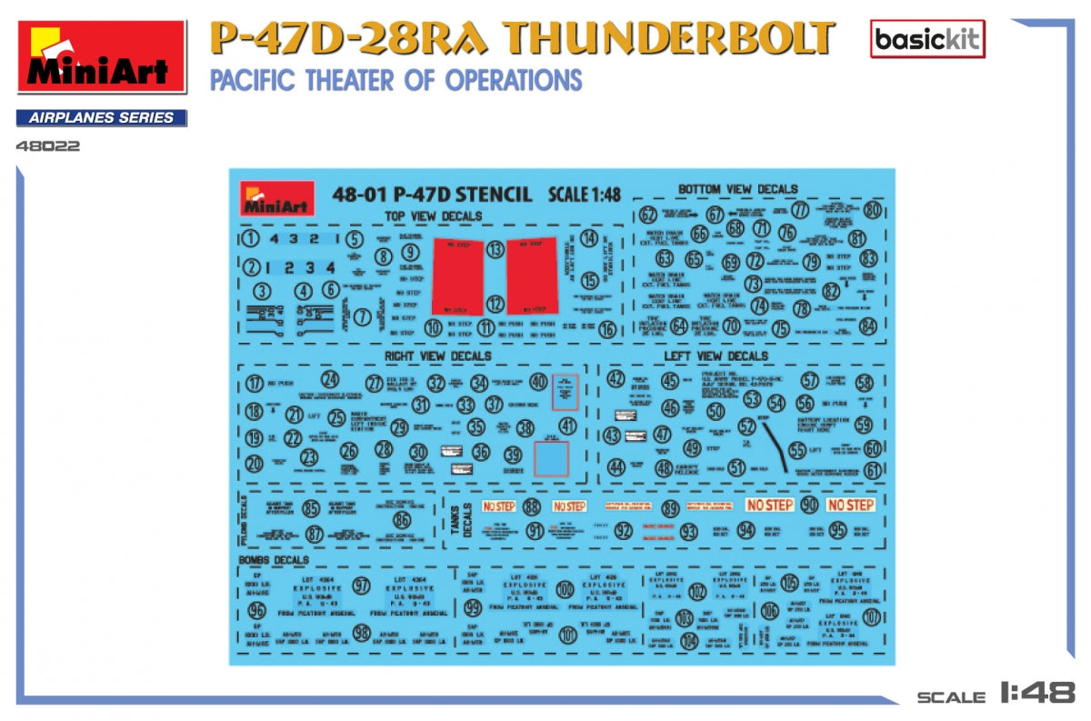 MiniArt 48022 P-47D-28RA THUNDERBOLT. PACIFIC THEATER OF OPERATIONS. BASIC KIT 1/48 – image 7