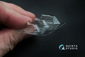 Quinta Studio QC48009 I-16 vacuformed clear canopy, 3 pcs (for all kits) 1/48 – image 3
