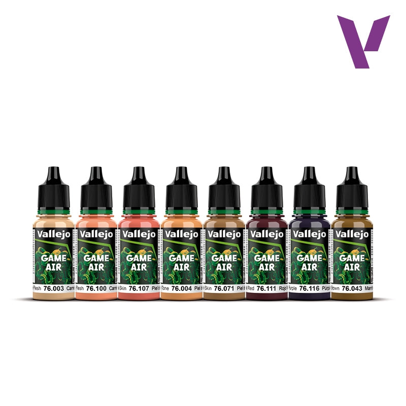 Vallejo 72204 Face Painting - Game Air Set - Fantasy Color Series - human skin tones 8x 18ml