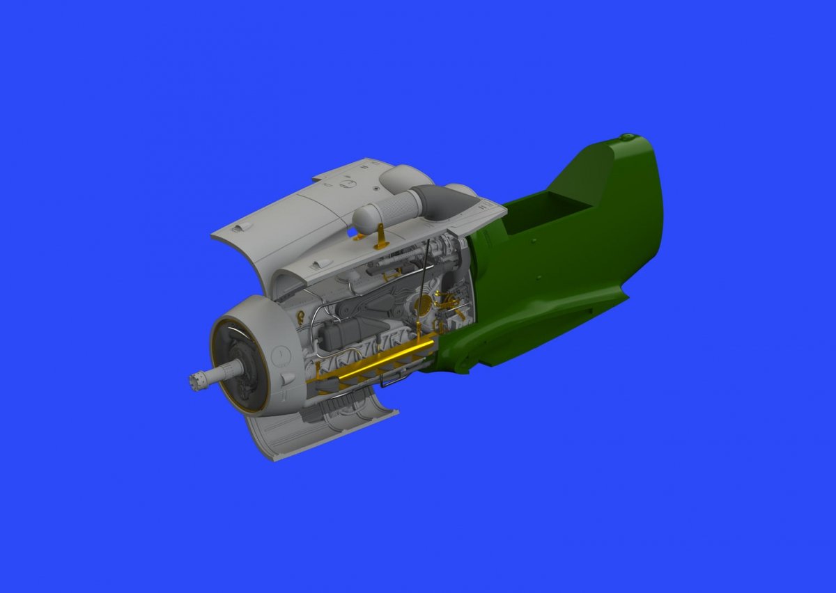 Eduard 648427 Bf 109G-6/ U4 engine TAMIYA 1/48