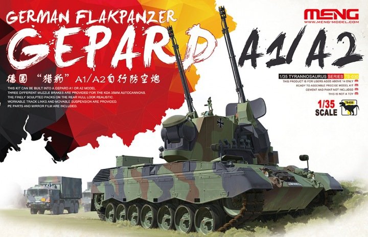 Meng modèle TS-030 FLAKPANZER allemand GEPARD A1/A2 1/35