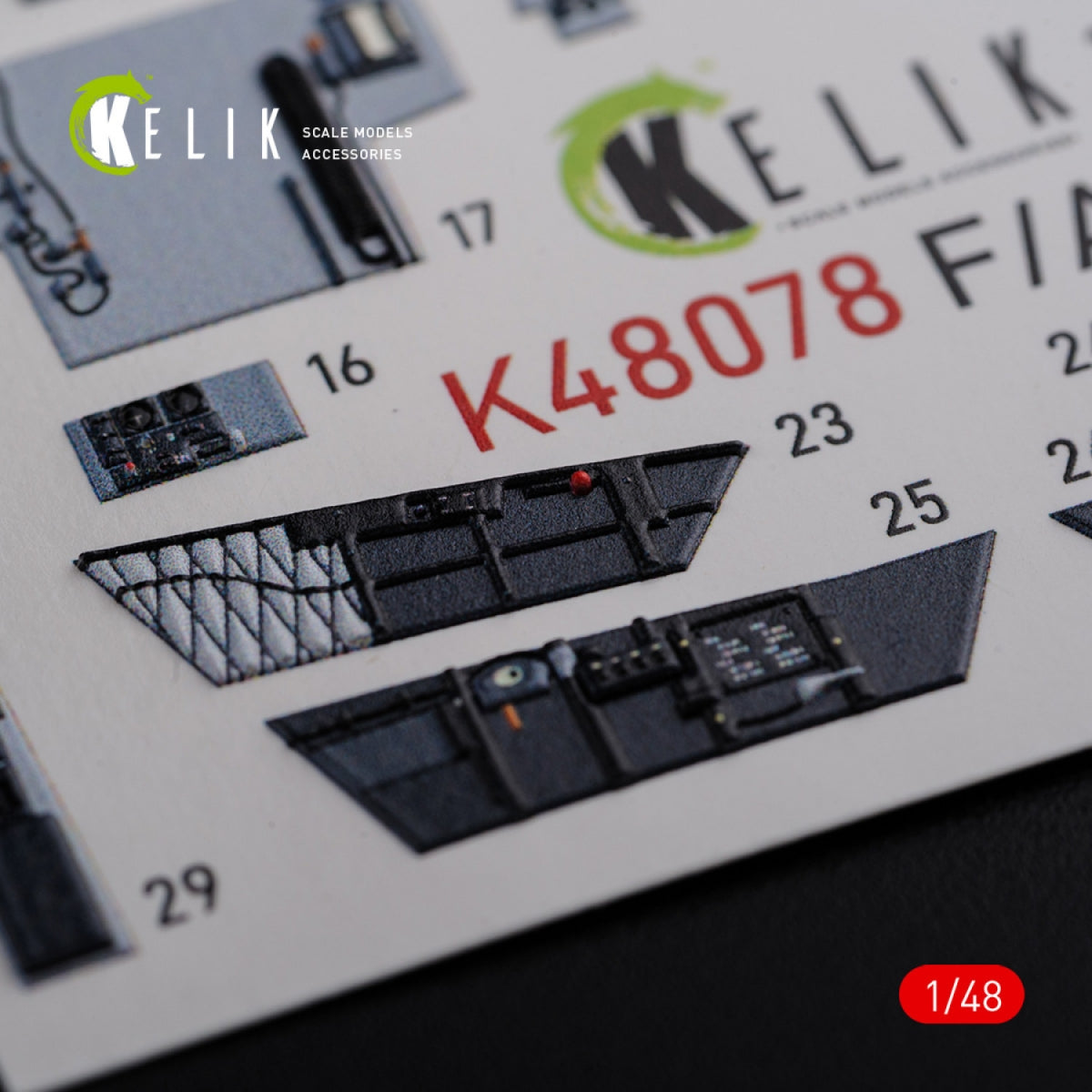 KELIK K48078 F/A-18F Super Hornet interior 3D decals for MENG kit 1/48 – image 5
