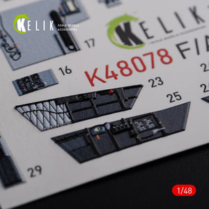 KELIK K48078 F/A-18F Super Hornet interior 3D decals for MENG kit 1/48 – image 5