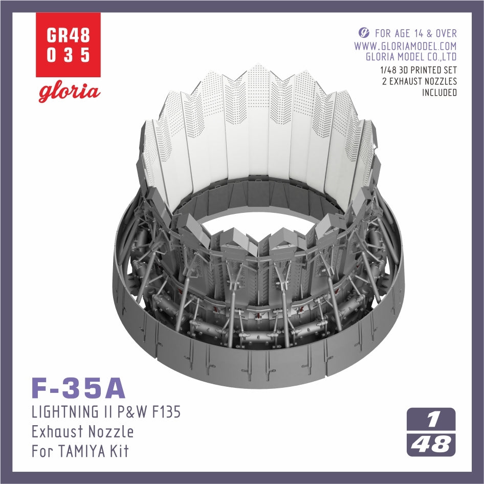 Gloria GR48035 F-35A Exhaust Nozzle TAMIYA 1/48 – Bild 2