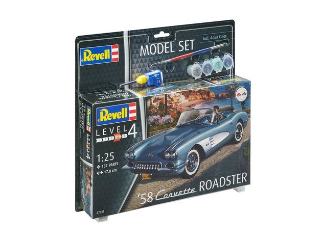 Revell 67037 58 Corvette Roadster Model Set 1/25