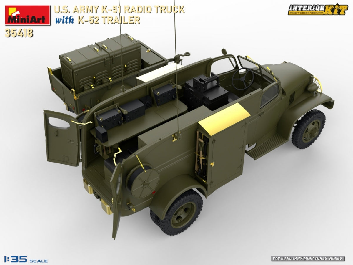 MiniArt 35418 US ARMY K-51 RADIO TRUCK WITH K-52 TRAILER. INTERIOR KIT 1/35 – image 9