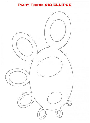 Paint Forge PFST018M STENCIL - ELLIPSE – immagine 2