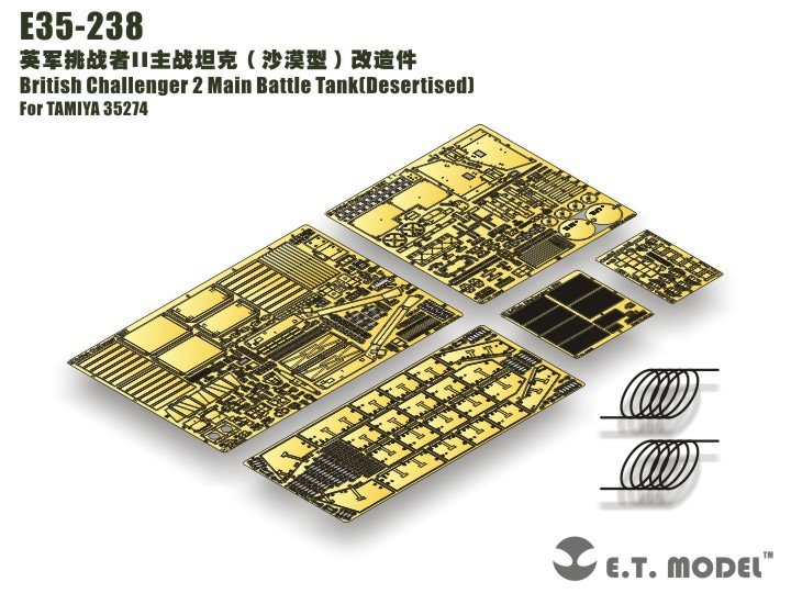 Maquette ET E35-237 Char de combat principal britannique Challenger 2 (déserté) (Pour TAMIYA 35274) (1/35)
