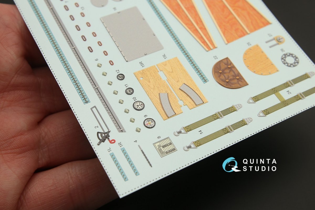 Quinta Studio QD32060 Fokker Dr.1 3D-Printed &amp;amp; colored Interior on decal paper (for Roden kit) 1/32 – image 3