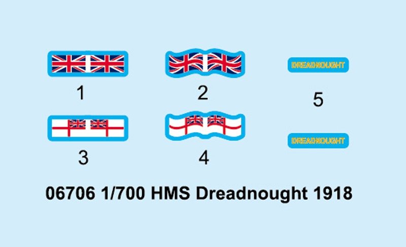 Trumpeter 06706 HMS DeadNought 1918 1/700 – image 3