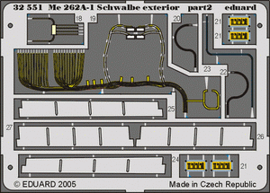 Eduard 32551 Me 262A-1 Schwalbe extérieur 1/32 TRUMPETER – image 3